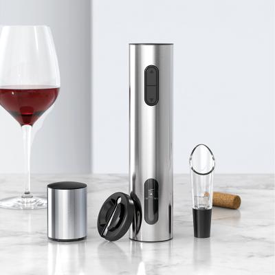 China Sacacorchos Automatic Bottle Corkscrew Rechargeable Stocked Electric Wine Opener Set for sale