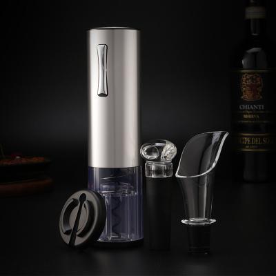 China Custom Logo Electric Opener Corkscrew Rechargeable Wine Bottle Opener Automatic Usb Charging Charging Base Gift Set for sale