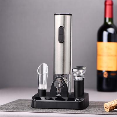 China Automatic Stocked Electric Corkscrew Wine Opener With Electronic Chargeable Base for sale