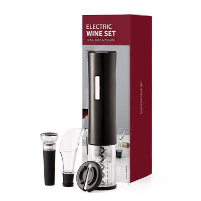 China 2022 New Design Amazon Hot Luxury Stocked Wine Accessories Battery Automatic Electric Bottle Opener Set for sale