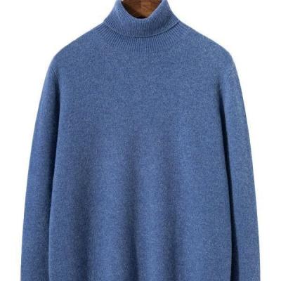 China Other 2023 New Warm Cashmere Sweater Polo Solid Base Knitted Sweater Men's Thickened for sale