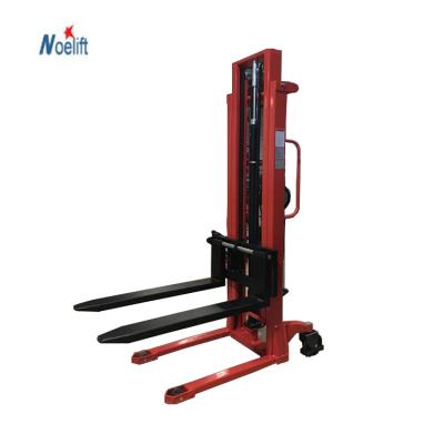 China Hotels Noelift SYC manual hand lifter/Hydraulic hand lift trolley stacker forklift for sale