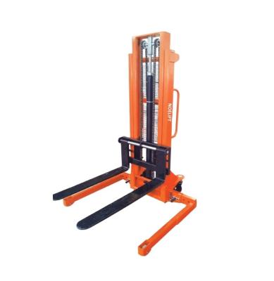 China Hotels 500kg 1000kg 1500kg 2000kg Wide Leg Manual Pallet Stacker for sale