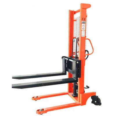 China Hotels 500kg/1000kg/1500kg/2000kg Manual Hydraulic Lift Pallet Stacker for sale