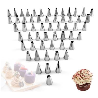 China Lixsun Sustainable Hot Sales Stainless Steel Cake Icing Tip Cake Piping Tip and Icing Nozzles Cake Decorating Tools for sale