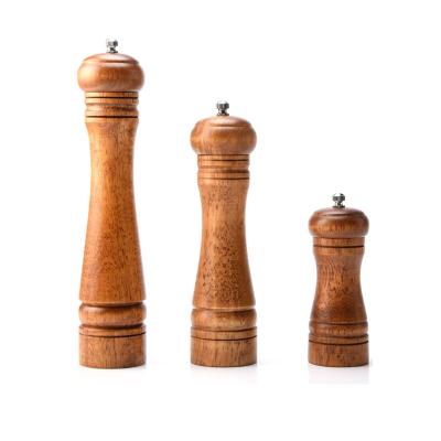 China Sustainable 10 Inch Salt and Pepper Grinders, Wooden Salt and Pepper Shakers, Wooden Salt Pepper Mill for sale