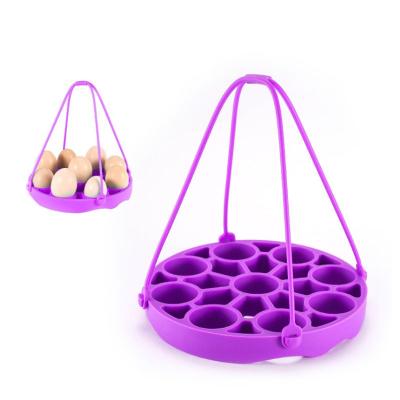 China Lixsun Silicone Food Egg Steamer Stand Insulation Viable Protective Egg Steaming Tray Stand Pressure Cooker Sling for sale