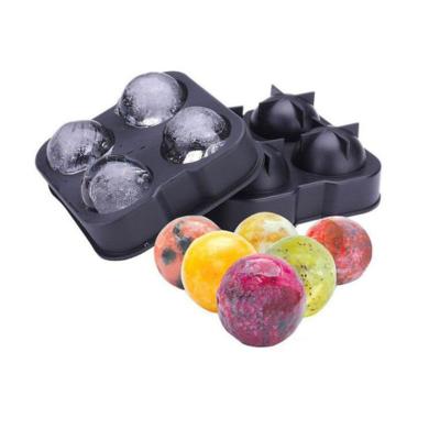 China Viable Silicone Ice Ball Maker Mold 3d Icing Ball Cube Tray for sale