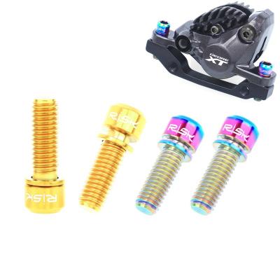 China SU040 Titanium Alloy Titanium Bolts Screws with Gaskets for Disc Brake Caliper Fastening, M6X18, Multiple Color Options for sale