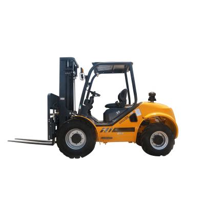 China Construction material shops CJLIFT 2.5 ton 3Ton 3.5 ton 4wd rough terrain forklift made in china for sale