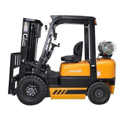 China Building Material Shop Container Mast Gasoline LPG Forklift 2.5 Ton LPG Gas Forklift Propane Forklift for sale