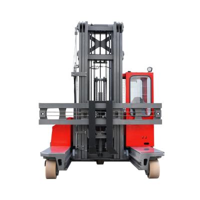 China Building Material Shops 2.5 Ton Side Loader 4 Way Reach Electric Forklift For Warehouse for sale