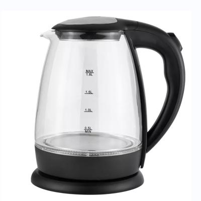 China 360 Degree Rotational Base Cheap High Quality Blue Light Electric Kettle Glass Electric Kettles For Kitchen for sale