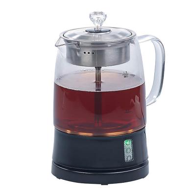 China 360 Degree Rotational Base Hot sales Home Kitchen Appliances 1.2L Tea Maker Glass  Electric Tea Kettle for sale