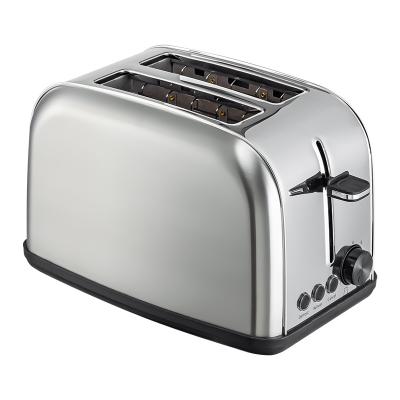 China Easy Operate Automatic And Manual Switch Off 2 Slice Stainless Steel 38Mm Width Slot Anti-Jam Sandwich Bread Toaster for sale