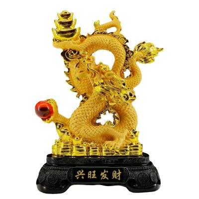 China Chinese Decoration Dragon Dragon Sculpture Resin Crafts For Home Chinese Year Gift Dragon Statue Feng Shui New Japan Zodiac for sale