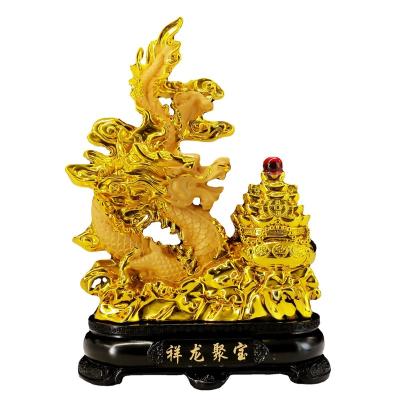 China Wholesale Best Selling Dragon Statue Feng Shui Items Abstract Dragon Sculpture Resin Crafts Japan Decor Home Office Decoration Gifts for sale