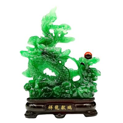 China Decoration Dragon Sculpture Statue Home Animal Dragon Resin Crafts Viet Nam Feng Shui Fiberglass Decorations Dragon Glass Desktop for sale