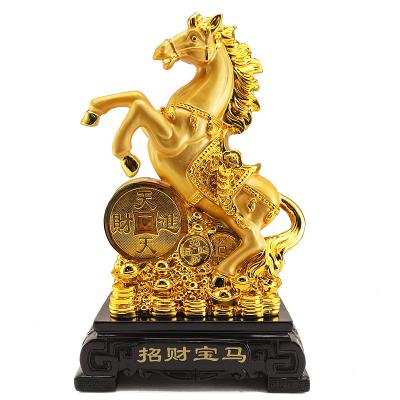 China Europe Living Room Crafts Abstract Luxury Gold Horse Figurine Decoration Sculpture Animal Ceramic Statue For Home Office Decor for sale