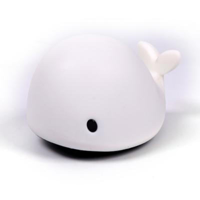 China Cute Baby Modern Whale LED Night Light Faucet Light For Kids Toy Color Changing Food Grade Silicone Cover for sale