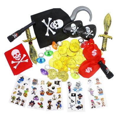 China PP 48 Pcs Return Gifts For Kds Birthday Party Decorations Kids Toy Accessories Pirate Tattoo Gift Plastic Bag for sale