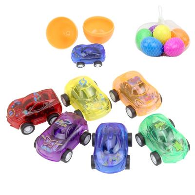 China Capsule toys cheap price plastic small size surprise egg toy with small car toy in egg toy for sale