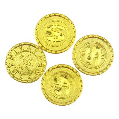 China New Design Plastic Pirate Birthday Party Supplies Gold Coins Toys 36PCS Money Games For Boys for sale