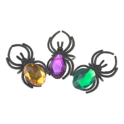 China New 2018 Halloween Toys High Quality Plastic Spider Ring For Sale for sale