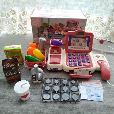 China New Product Plastic Educational Plastic Pretend Game Supermarket Cash Register Set Toys For Children for sale