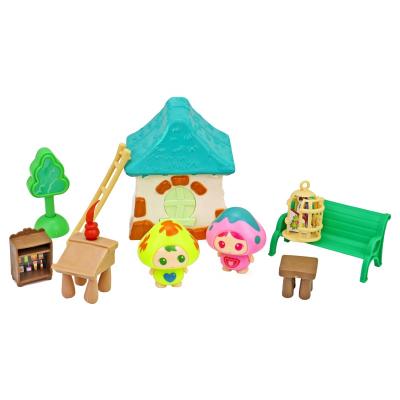 China Wholesale Plastic Miniature Furniture Set Family Dollhouse Toy Simulation Mushroom Toys Preschool Play For Kid for sale