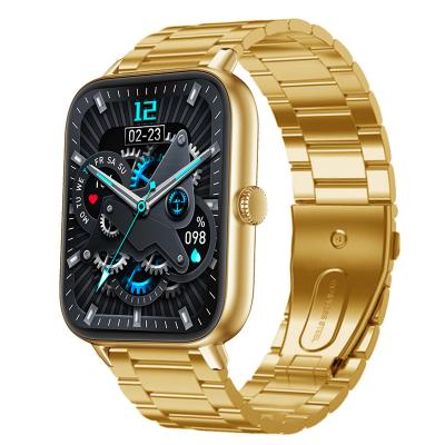 China G90 1.81 Inch Touch Screen Gold Smart Watch Men Steel Smartwatch Women Women+240*286+DA Fit APP+Do Call+Play Music+Fast Charge for sale