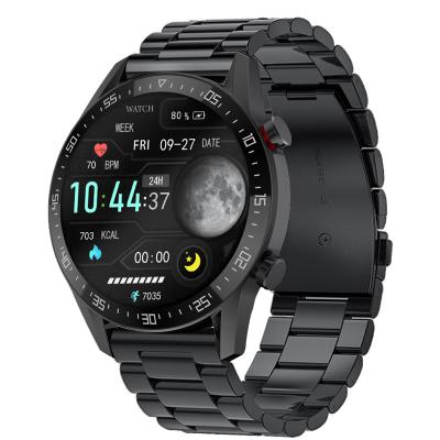 China 1.3 Inch ECG Touch Screen Men Smartwatch SK7plus Male Stainless Steel Round Dial + 240*240 Pixels + Make Call + Play Music for sale