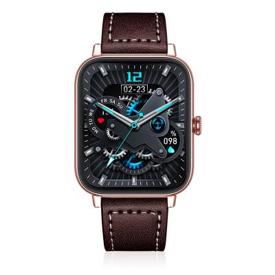 China 1.81 Inch Touch Screen Smart Watch Men Leather Male Smartwatch + 240*286 + DA Fit APPs + Make Call + Play Music + Fast Charge for sale