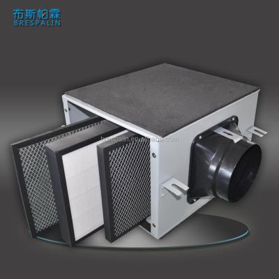 China Integrated Hotels Air Filter Box with HEPA Filter and Activated Carbon Filter for Ventilation System Exhaust Fan for sale