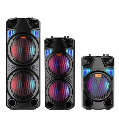 China None wholesale double 6.5/8 inch high power outdoor square dance battery speaker mic display player for sale