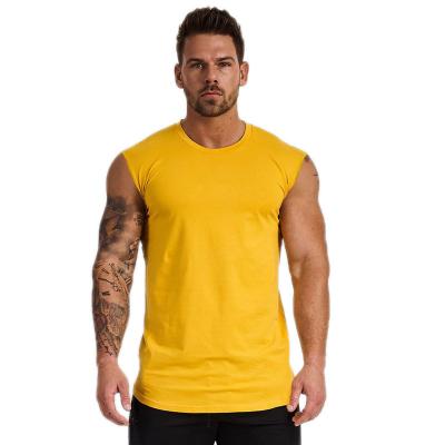 China QUICK DRY Custom Mens Sports Invest Running Fitness Summer Round Neck Sleeveless T-Shirt For Workout for sale