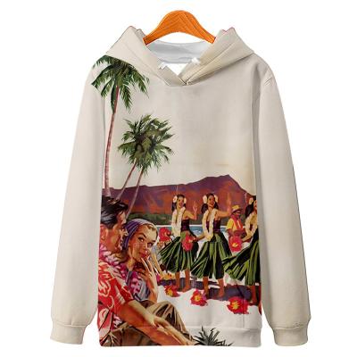 China Digital printed anti-shrink hoodie men's Hawaii sunset clothes couple clothes autumn sweater for workout for sale