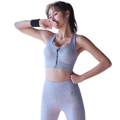 China Breathable Fitness Yoga Suit Suit Sports Running Printed High Elasticity Slimming Yoga Set for sale