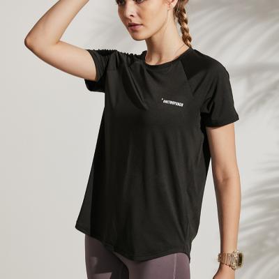 China Breathable Double Layer T-shirt Sports Tops Running Sports Bra Yoga Tops Top Loader Sports Cards Stand for sale