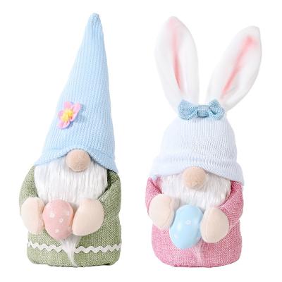 China New Easter Hug Bunny Rabbit Ears Gift 2022 Fairly New Current Decoration Light Rabbit Gnomes for sale