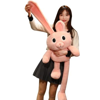 China New Cute Bunny Animal Stuffed Toy Rabbit Plush Pull Ears Rabbit Plush Toy for sale