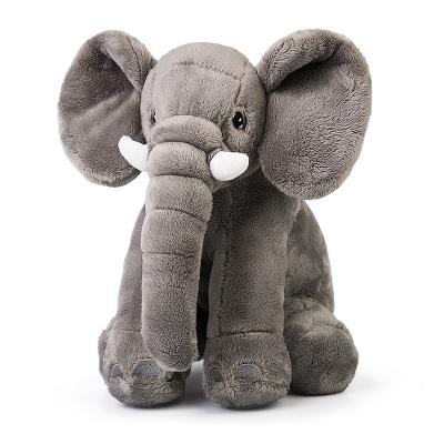 China Custom Plush Stuffed Lovely Soft Gray Elephant Baby Children 40cm 60cm Semi-transparent 80cm Plush Toy Elephant Pillow for sale