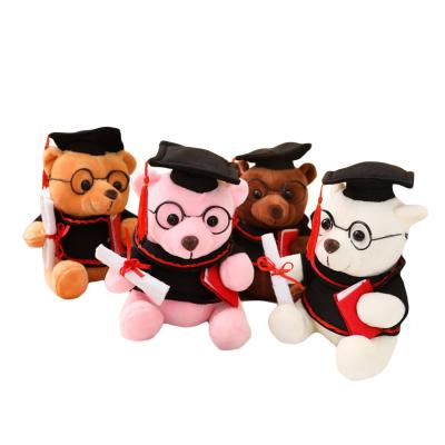 China Custom Plush Hot Sale Graduation Teddy Bear Stuffed Toy For Students Graduation Gifts for sale