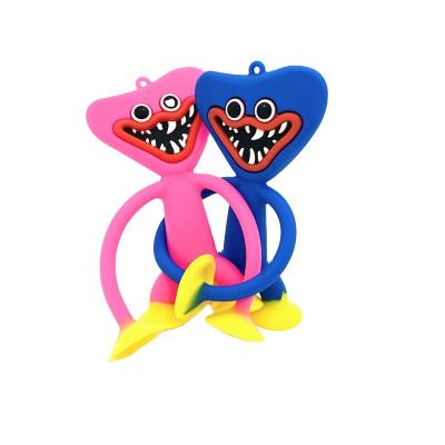 China Poppy's Funny Key Chain Sausage Toy Suction Puzzle Changeable Shape Playtime Sucker Toys Pendant for sale