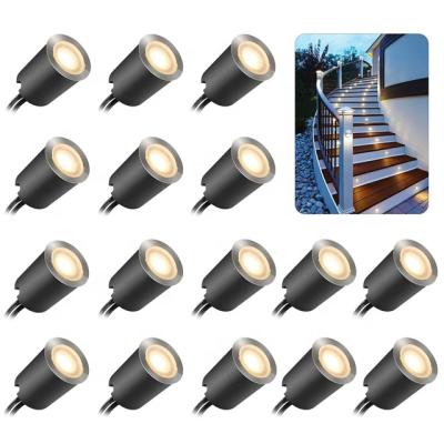 China LANDSCAPE 16pcs LED Deck Lights with Protect Shell 12V Low Voltage for Garden, Yard Steps, Staircase, Patio, Floor Decoration Decking Lights for sale