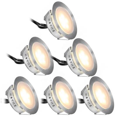 China Industrial 6 Pack in Ground Outdoor / Indoor LED Deck Lighting IP67 Waterproof, Low Voltage for Step, Cabinet, Recessed Deck Lights for sale