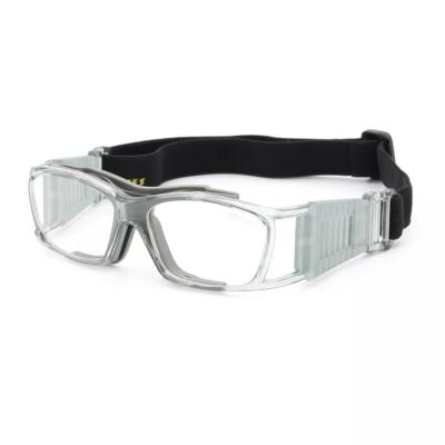 China Anti Impact PC Football Training Basketball Fram Silicon Stream Glasses Clear Anti Fog Glasses For Adult for sale