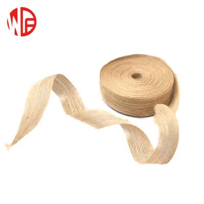 China Eco-Friendly High Quality Viable Nature Burlap Mesh Ribbon Jute Yarn Jute Fabric For Garden Weed Prevention for sale