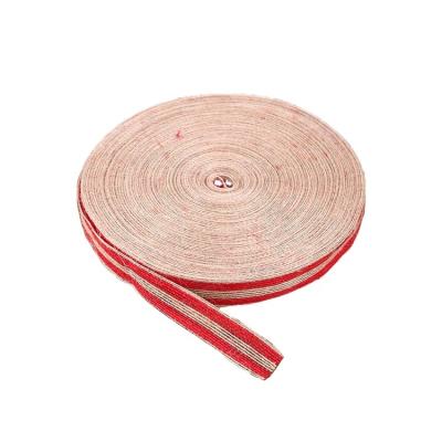 China High Quality Eco-friendly Burlap Ribbon Burlap Jute Stripe For Festival Natural Jute Ribbon for sale