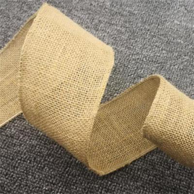 China High Quality Eco-friendly Cable Ribbon Disposable Cable Jute Webbing Hessian Burlap Jute For Festival Decoration for sale